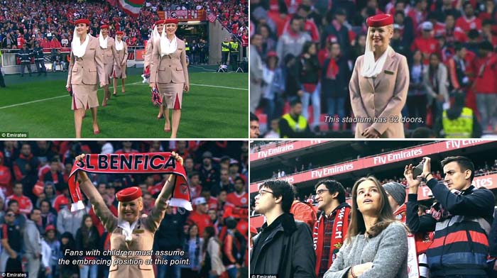 Pendukung Benfica Dikejutkan Kehadiran Pramugari Emirates di Estadio da Luz